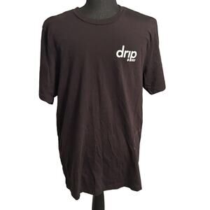 Drip Shirt Adult Large Red Black Spell‎ Out Pullover Tee Mens